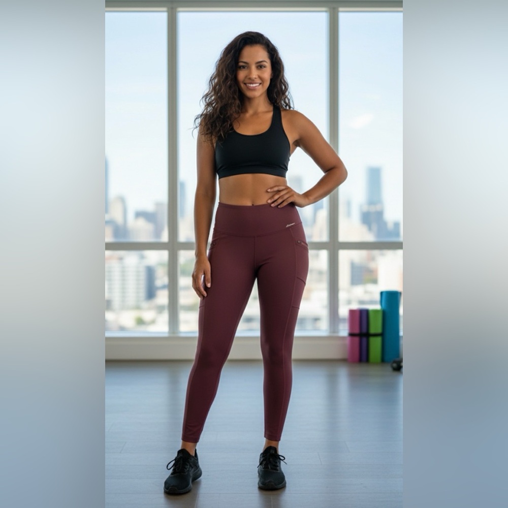 Eddie Bauer Maroon Leggings